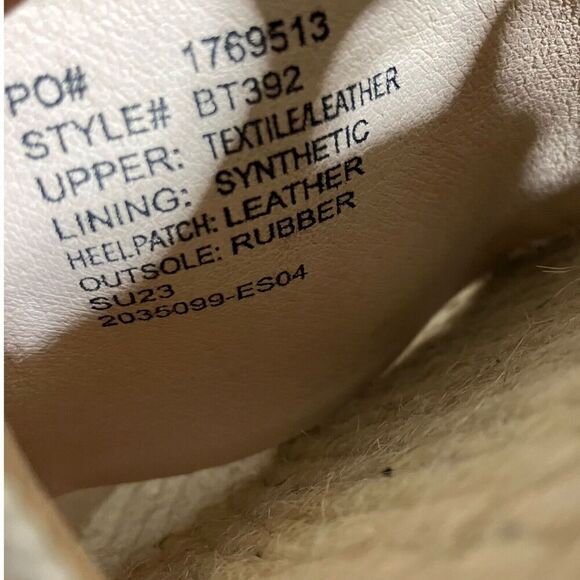 J. Crew Espadrilles WMNS 11 White Canvas Leather Made Spain ankle strap Open Toe - Picture 3 of 8